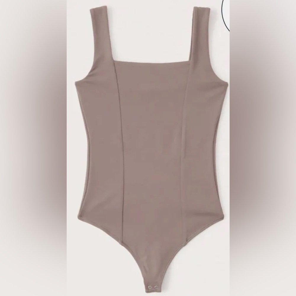 Abercrombie and Fitch Brown Seamed Square Bodysuit